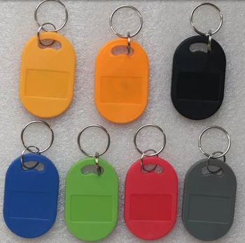 

UID EM4305 13.56MHz 125KHz Block 0 Sector Writable Dual Frequency keyfobs RFID keychain 100pcs/Lot