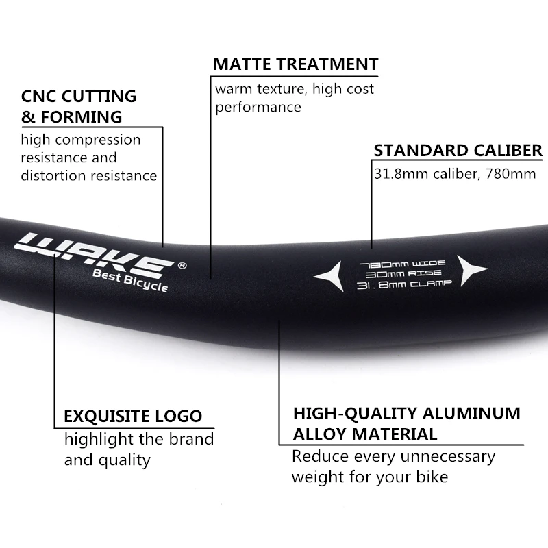 Aluminum Alloy MTB Bicycle Handlebar Road Mountain Bike Riser Handle Bar Lightweight Steering Wheel 720 780mm x 31.8mm bicycle handlebar grips bike handlebar tape bicycle accessories bicycle handlebar