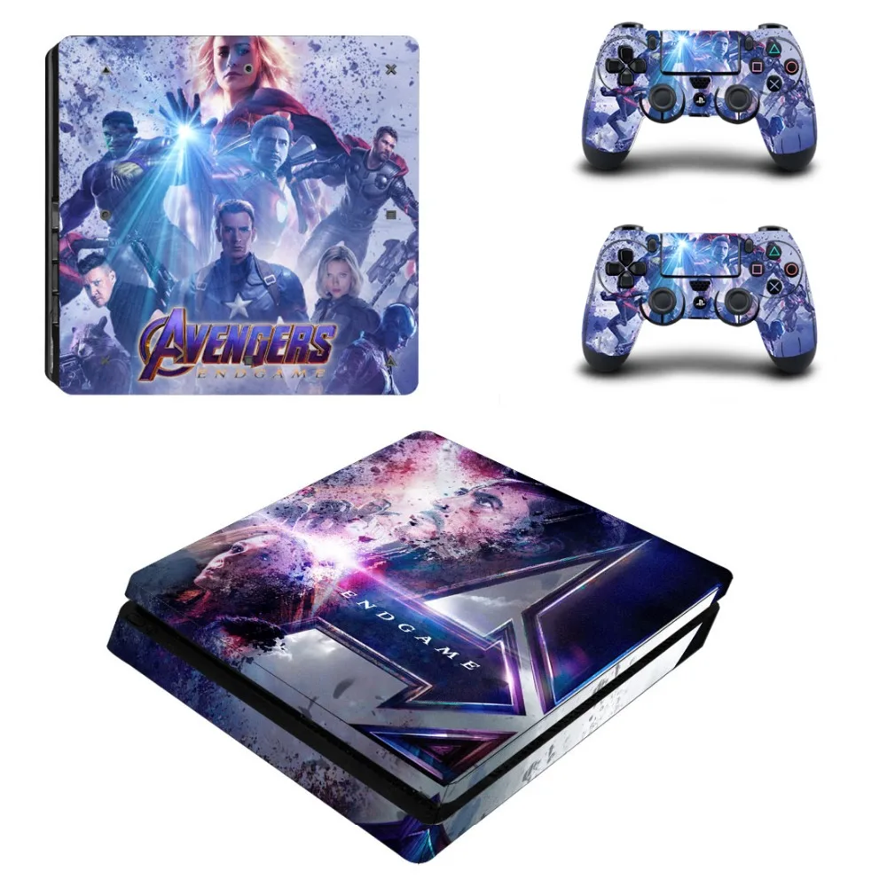 Мстители эндигра полное покрытие лицевые панели PS4 тонкая кожа Наклейка для playstation 4 консоль и контроллер PS4 тонкая кожа Наклейка