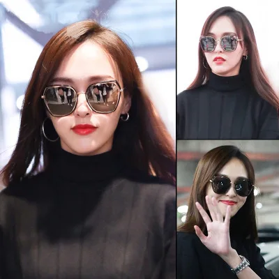 

New GM Korean large-frame metal sunglasses 1863 vintage polygonal lady sunglasses tiffany tang same style