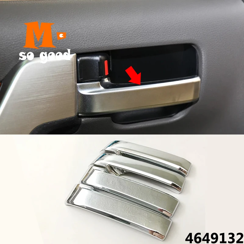 

ABS Chrome For Toyota Land Cruiser 200 2013 2014 2015 2016 car styling accessories-Inside door handle protector Trim Cover 4Pcs