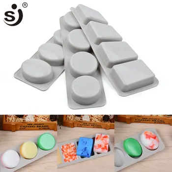 

4-grids Multi-function Silicone Soap Mold DIY Handmade Craft 3D Kitchen Making Forms Baking Soap Mould for Soap Making
