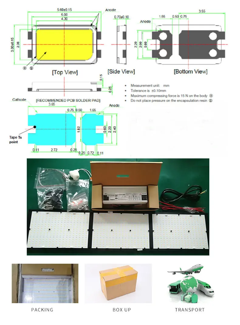 320w qb288 v2 lm301b quantum доска 3500k микс epistar 660nm для тентов