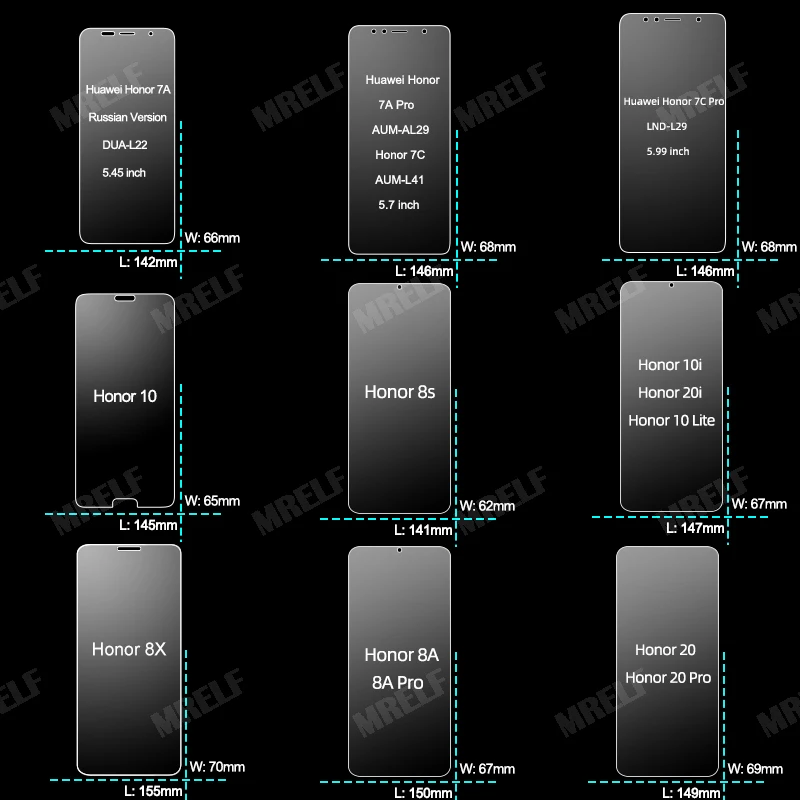 Закаленное стекло для huawei Honor 10 Lite 20 10i защитное на Pro mate светильник 8a 7a 7c