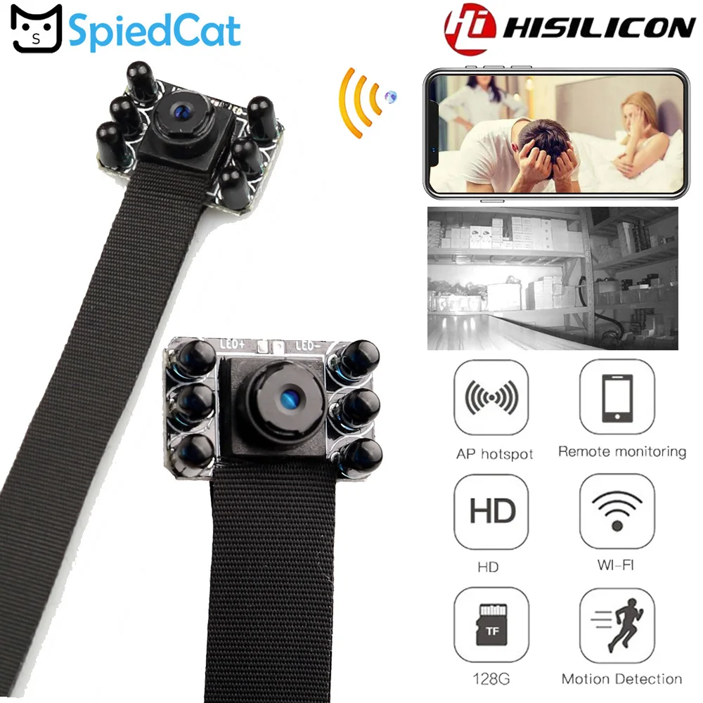 Full HD 1080P NightVision Mini Lens DIY Module Motion Activated DV Micro Wireless WIFI IP P2P Network Webcam Surveillance Camera |