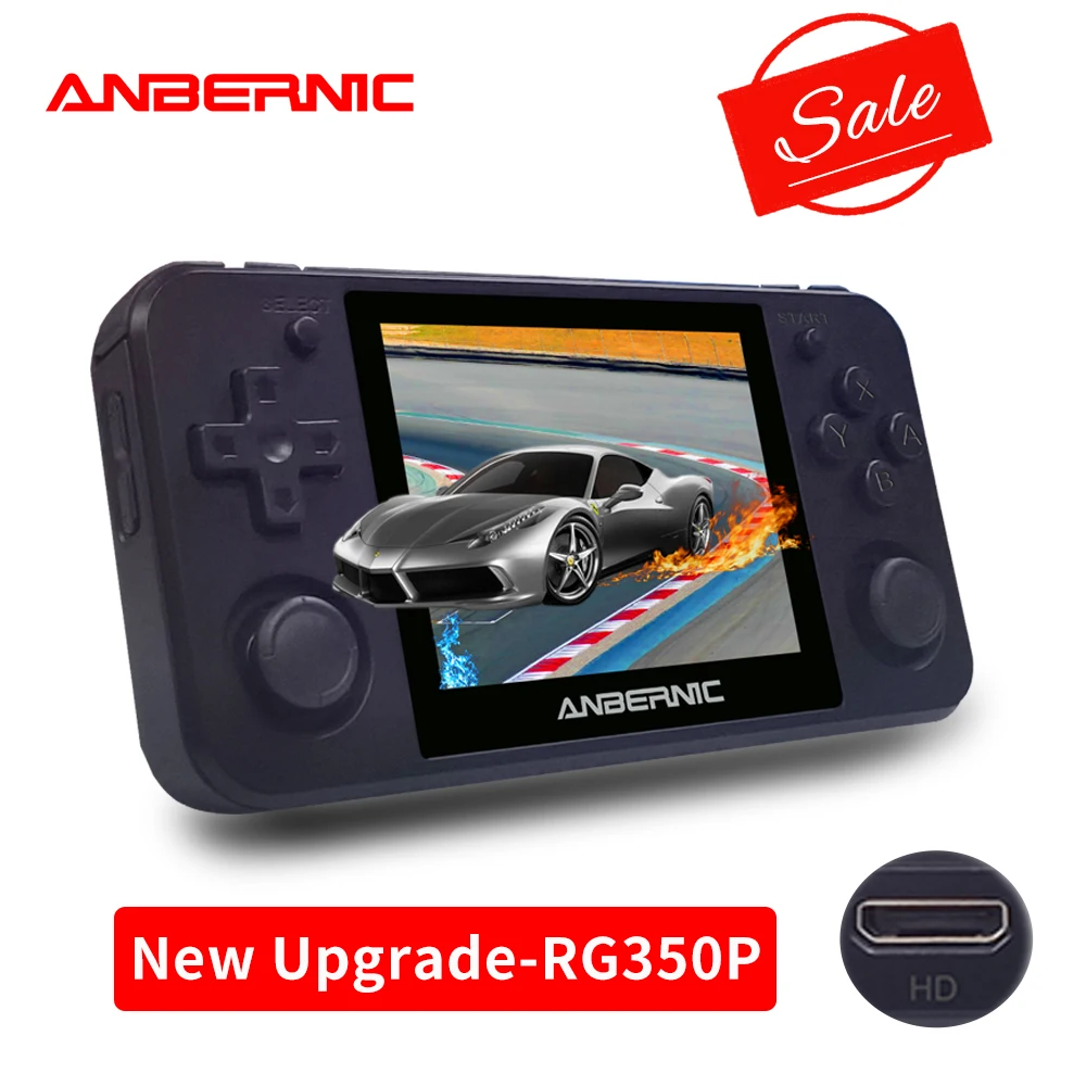 US $89.99 ANBERNIC RG350P Retro game Upgrade version 64Bit Emulator video game consoles handheld game players RG350P PS1 RG350 HDMIcompat