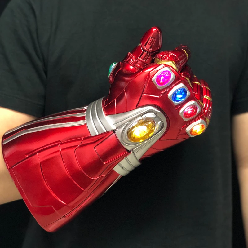 Светодиодный перчатка для косплея «Железный человек», «бесконечность», «мстители», «эндгейм», «Тони Старк», перчатки супергероя, перчатки Таноса, коллекция игрушек, реквизит Deluxe