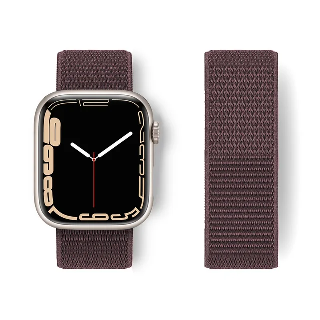 Nylon Strap for Apple Watch Band Series 765 45mm 41mm44mm 40mm  Smartwatch Watchband Belt Sport Bracelet on iWatch 4 3 42mm 38mm Purple smoke