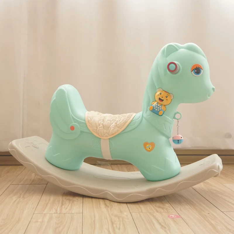 Детская Музыка лошадка-качалка Защита окружающей среды пластиковые детские От 1 до 5 лет игрушки малыш качалка маленькая мебель