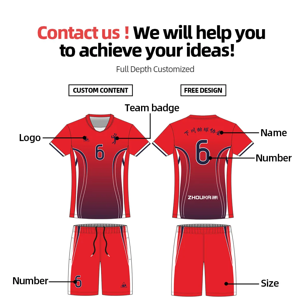 Unique design high quality men volleyball jersey design your own name volleyball uniforms
