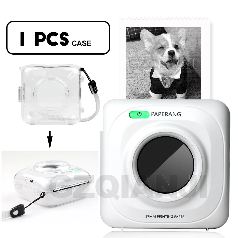 1 Printer 1 Case PAPERANG P1 принтер термальный фото Портативный Bluetooth 4,0 телефон беспроводное соединение мини карманные принтеры для iOS Android Windows - color: 1 Printer 1 Case