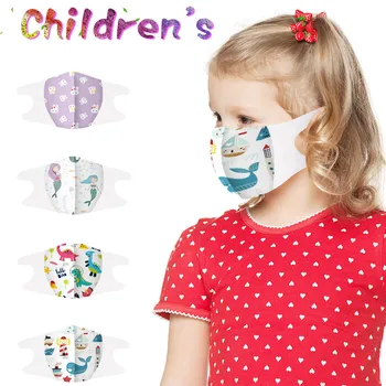 

Child Mask Cute Animal Cartoon Print Kids Mask Outdoor Dustproof Back To School Masks Disposable Mask Soft Protection Mask 30PCs