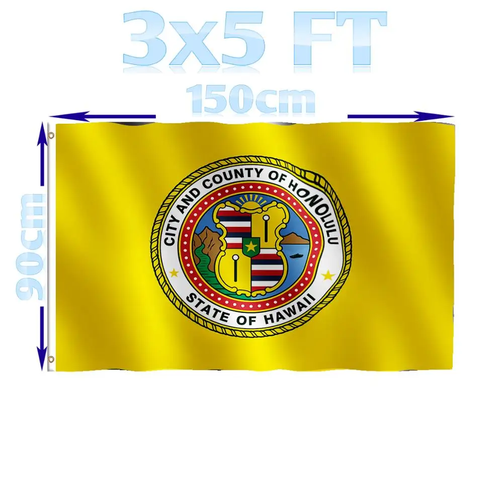 BENFACTORY Store 3x5 feet Honolulu Hawaii US CRW Flag Single Layer 100D  Polyester with Brass Grommets - AliExpress Home & Garden