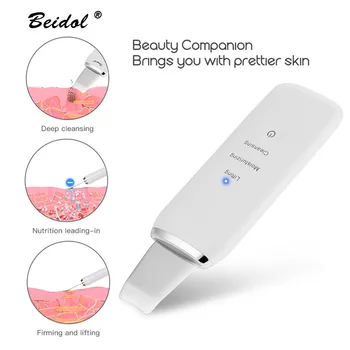 

Rechargeable Ultrasonic Face Skin Scrubber Facial Cleaner Skin Lifting Face Blackhead Removal Exfoliating Pore Cleaner Machine