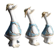 Керамическая утка наружная статуя животного украшение сада для газона и двора