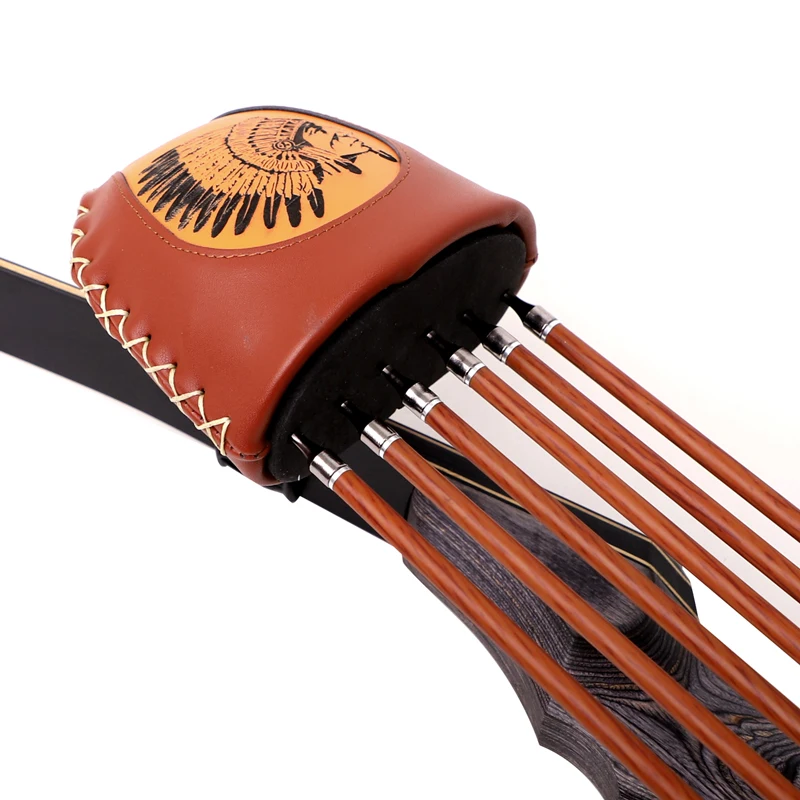 ArcheryQuickReleaseArrowPouchAmericanHuntingLeatherArrowQuiver