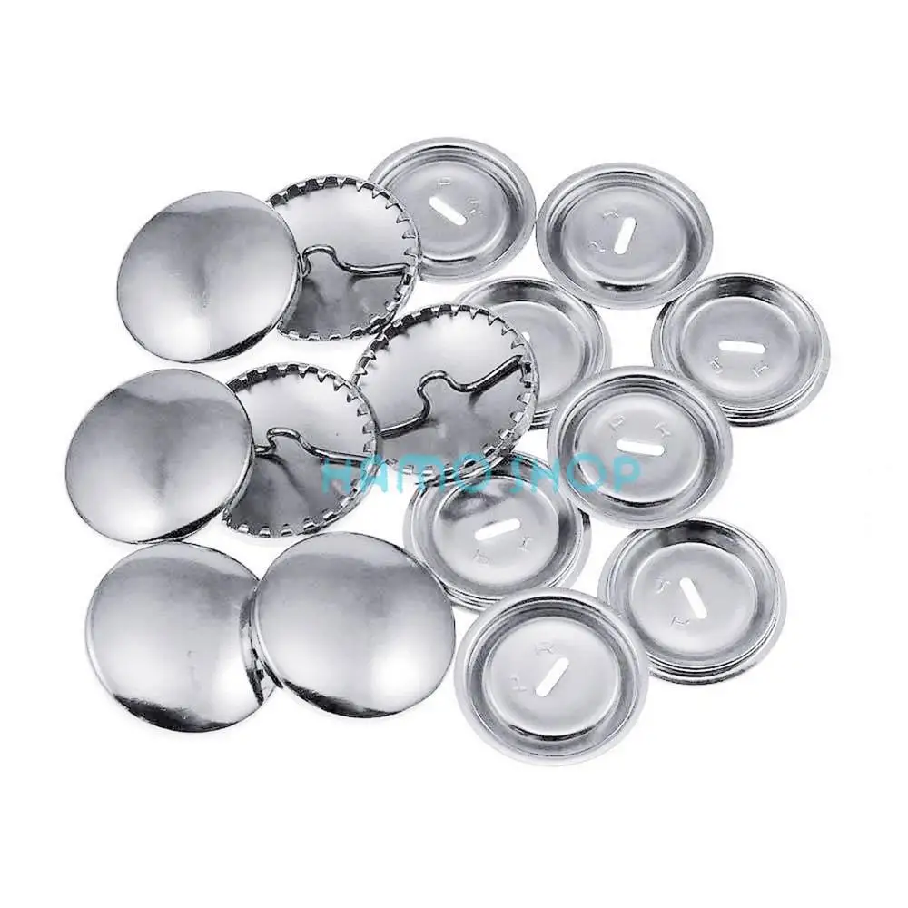 10pcs Set/Lot Metal Self Cover Buttons Bread Shape Round Fabric Cloth Buttons Handmade Fabric Cover Button Craft DIY Accessories