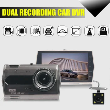 

4 Inch Car DVR IPS Touch Screen Full HD Vehicle Camera 170 Degree Wide Angle Lens With Rearview Mirror Dash Recorder Camcorder
