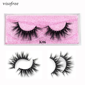 

Visofree Mink Eyelashes 3D Mink Eyelashes Natural Lightweight False Eyelashes Makeup Handcrafted Mink Lashes Long Faux Cils K06