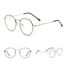 Мужские и женские классические ретро анти-синие очки светильник синий светильник блокирующие очки цельнометаллические круглые плоские зеркальные очки
