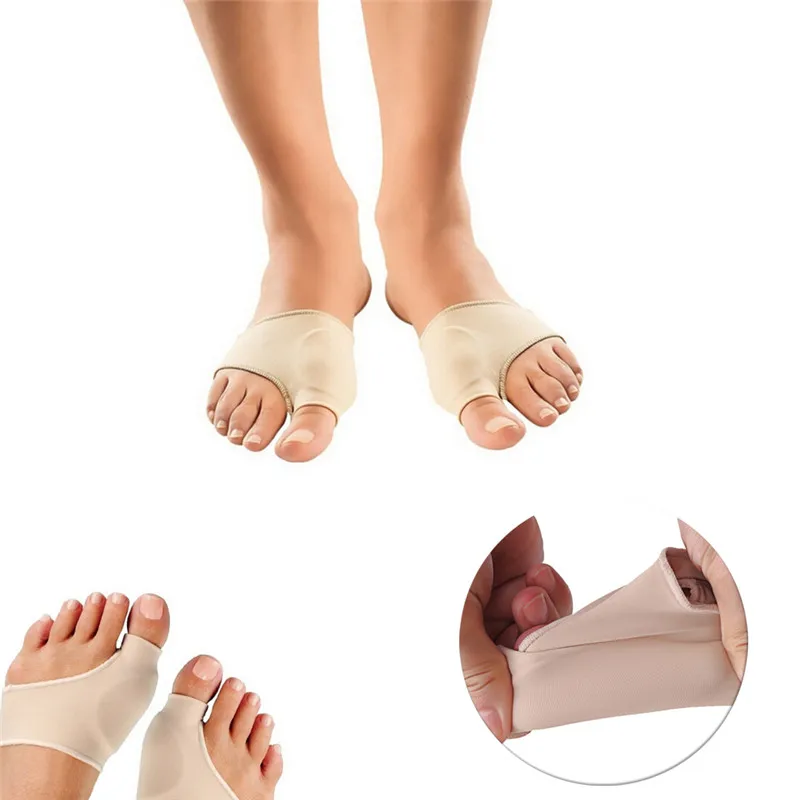 1Pair Big / Small Toe Corrector Orthotics Feet Foot Care Bone Thumb Adjuster Correction Soft Pedicure Socks Bunion Straightener