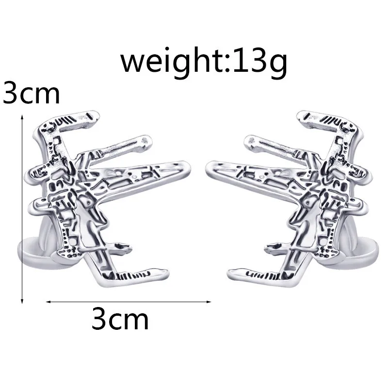 Star Wars Cuff Links Buttons Falcon Darth Vader Letter Tie Clips Alloy Shirt Cufflinks Men Jewelry Gift
