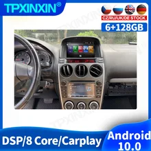 128G Android 10.0 For Mazda 6 Car Radio Accessories Multimedia Video Player Stereo Navigation GPS Head Unit  Auto 2din No DVD