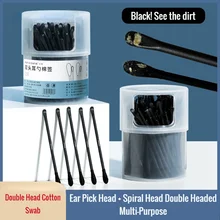 100pcs Cotton Swabs for Babies, Tools for Cleaning Ears and Noses for Children and Newborns,small Double Round Head Cotton Swabs