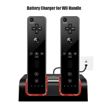 

Remote Controller Dual Charging Dock Compact Portable Carry Convenient Station for Wii Gamepad Charger with LED Li