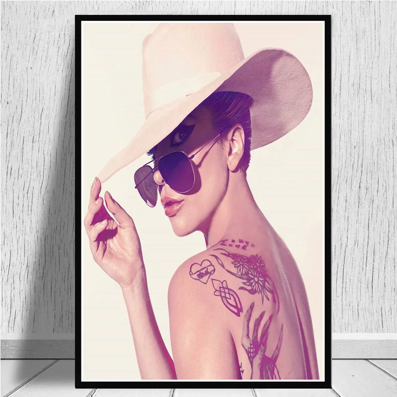 Печать плакатов Леди Гага плакат поп-звезда музыка певица альбом рэп Холст Картина маслом искусство настенные картины для гостиной домашний декор