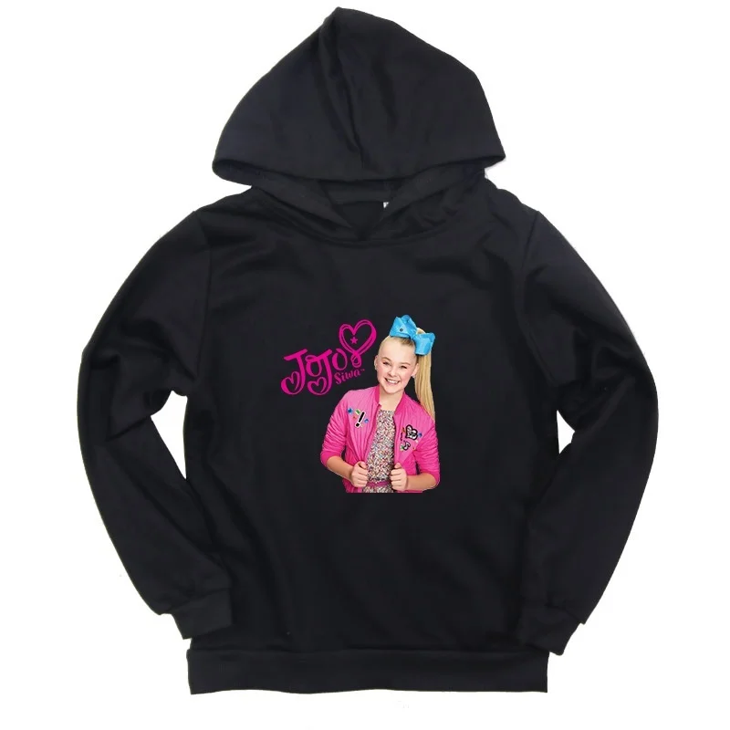 Модная повседневная детская толстовка Jojo Siwa из хлопка с принтом для мальчиков и девочек; Детский свитер; пуловер; спортивная одежда для подростков; топы для детей; подарок