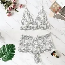 Женский сексуальный кружевной бюстгальтер, комплект Lenceria, новое женское кружевное нижнее белье с цветочным принтом, плюс размер, бюстгальтеры, комплект сексуального белья, комплекты для сна 661BRS10