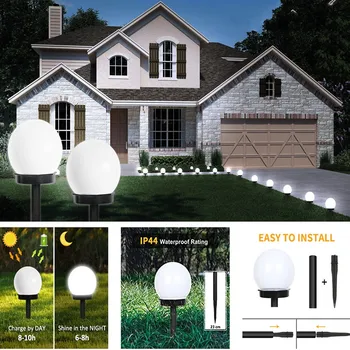 

Solar Garden Light Waterproof LED Bulb Lawn Garden Light Outdoor Camping Night Lights Solar Powered Landscape Decoration Lamps