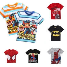 Детская футболка с короткими рукавами и рисунком Человека-паука для мальчиков; хлопковые топы; облегающая футболка; Ropa Bebe; Осенняя детская одежда; Camiseta