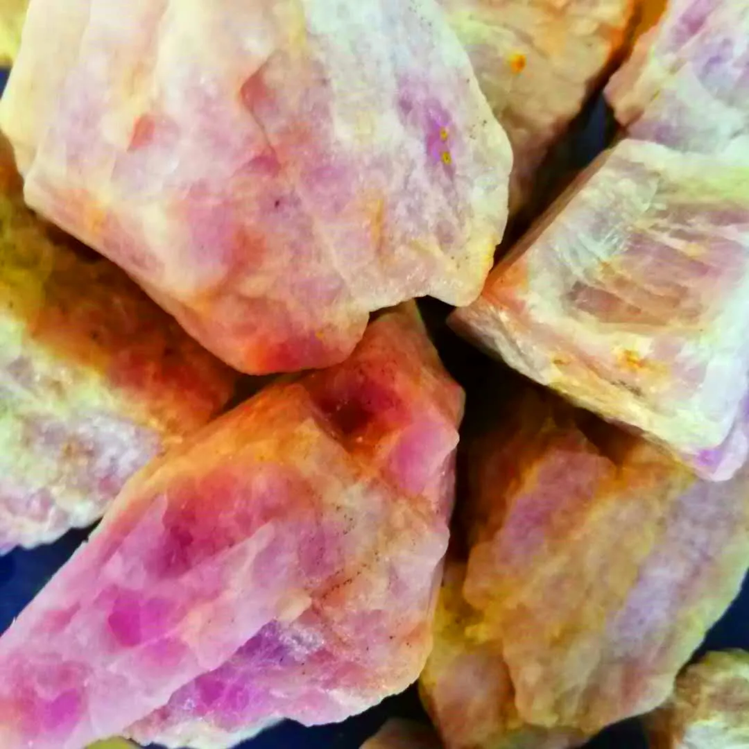 Natural Kunzite Quartz Crystal Spodumene Rough Mineral Stones Healing Decor Natural Stones and Minerals