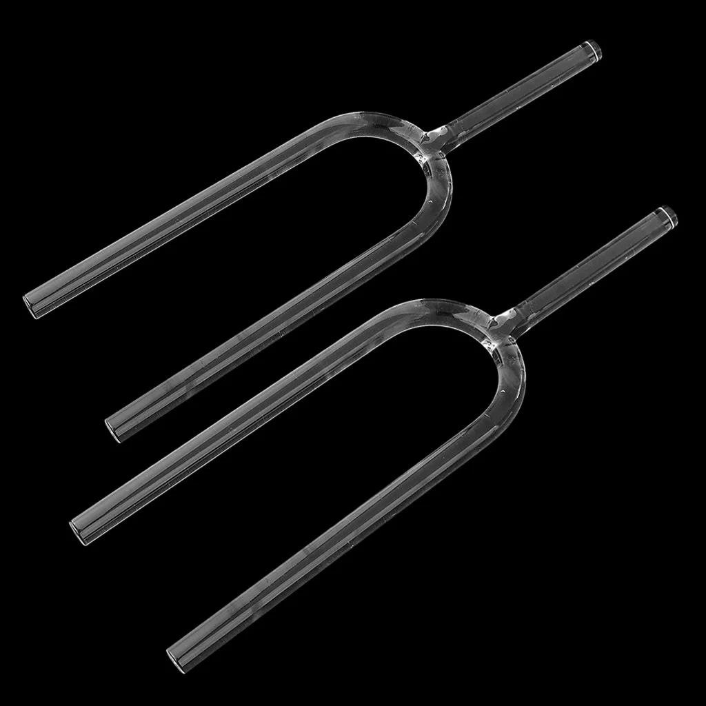 2 pieces Crystal Tuning Fork Singing Bowl for Meditation Yoga Perfect Sound 10-12mm