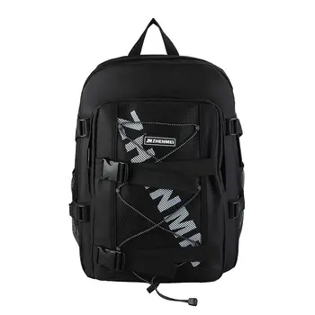 

Boys Sports Backpack Cool Men's Nylon Waterproof Casual Student Bag Girl's Backpack 2020 New Trend Black Bag Male White