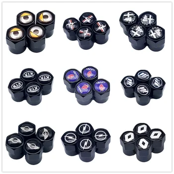 

4PCS BLACK Aluminum Wheel Tire Valve Caps for AUDI bmw VW Mercede mazda hyundai skoda ford TOYOTA Porsche mitsubishi KIA LADA
