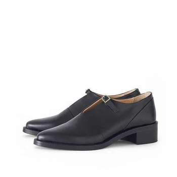 

Pumps Shoes Spring Women's PU Leather Square High Heels Platform Ladies Shoes Buckle Straps Females Casual Pointed Toes Footwear