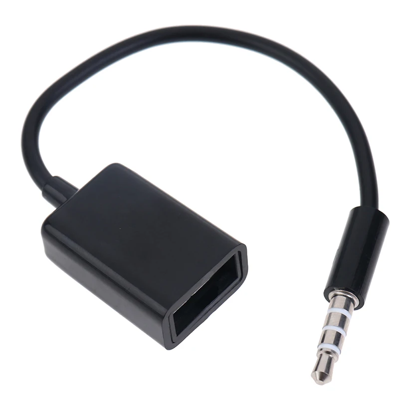 3 5 мм штекер AUX аудио разъем к USB 2 0 гнездо конвертер кабель Шнур Автомобильный MP3 |