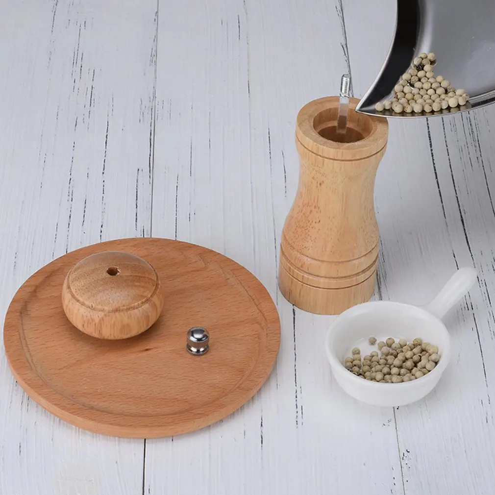 Manual multifunctional ceramic core solid wood pepper grinder Kitchen Tools