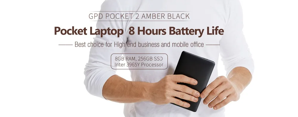 Новый GPD Pocket 2 Amber 7 дюймов сенсорный экран мини ПК карманный ноутбук UMPC ultrabook Intel Celeron CPU 3965Y оконные рамы 10 8 ГБ/128 ГБ