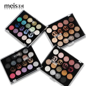 

MEIS 18 Colors Glitter Eyeshadow Makeup Pallete Eye shadow Palette Shimmer and Shine Diamond Eyeshadow Powder Pigment Cosmetics