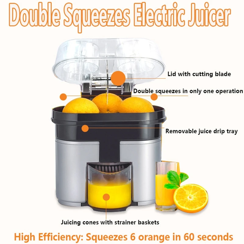Double Juicer Lemon Juicer Is Fast and Convenient Squeeze Oranger Juicer Household DIY Juice Maker EU Plug