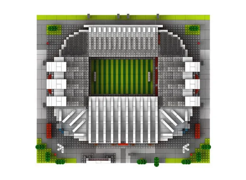 Алмазный лагерь ноу старый Траффорд футбольное поле модель Тадж Махала строительные блоки вызов архитектура детская игрушка Милан стадион кирпич