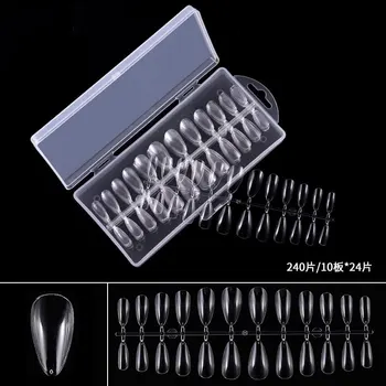 

240Pcs/Box Artificial Nail Fingernail Full Nail Tip Full Cover False Nail Tips for Nail Display Art Manicure Tools