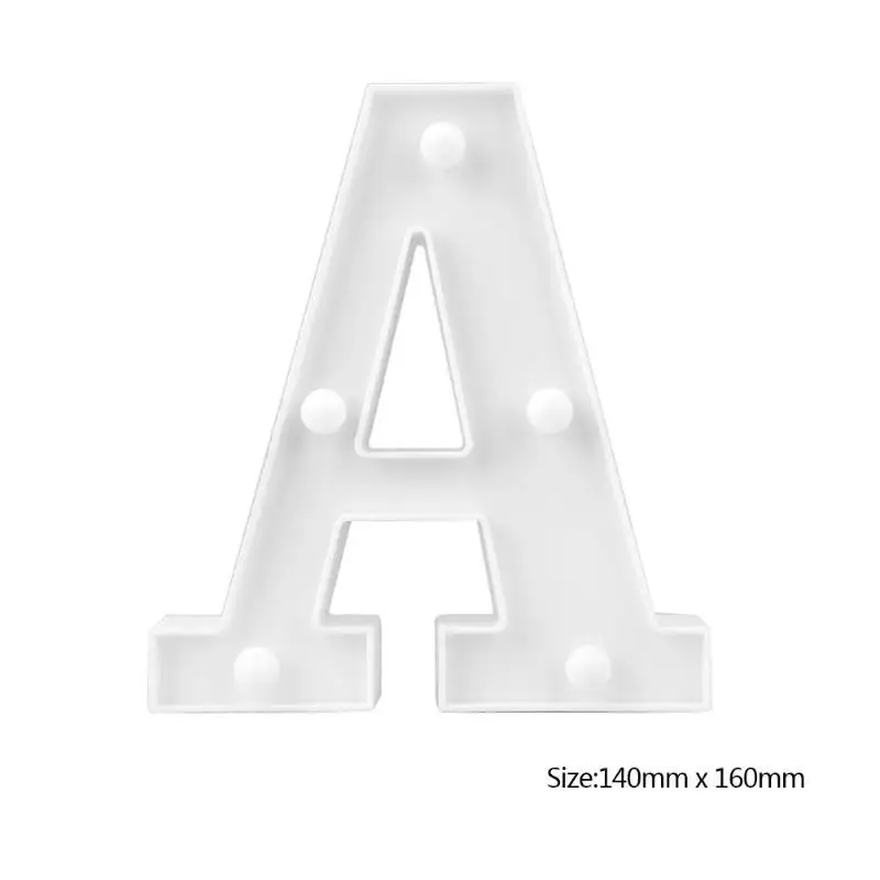 3D 26 букв Алфавит светодиодный светильник Marquee настенный ночной Светильник
