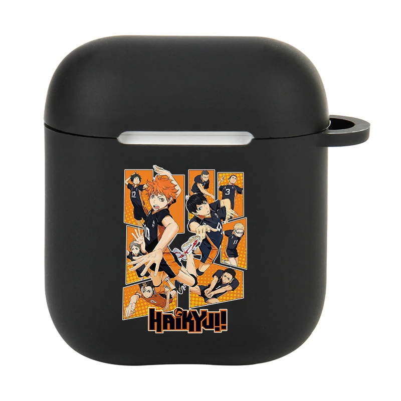 

Anime Haikyuu!! Soft Case Cover Shockproof Silicone Protector for AirPods 1 2 for Apple Bluetooth Earphones Charging Box