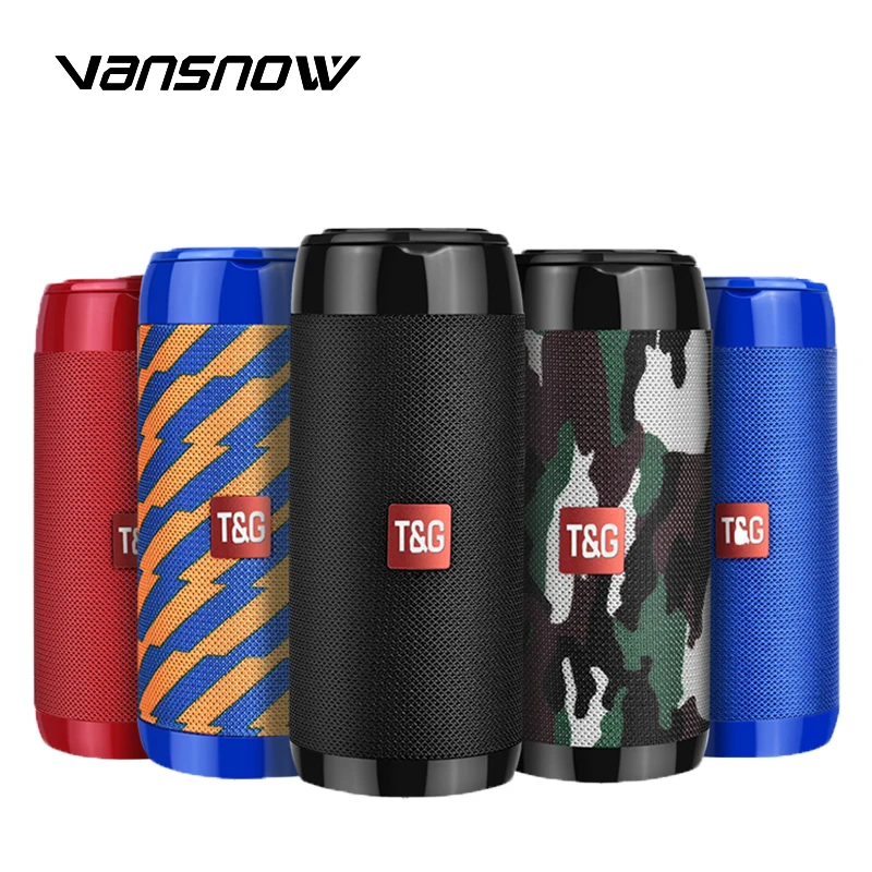 

TG113C Mini Bluetooth Speaker Column with FM Radio Outdoor Portable Subwoofer Wireless Loundpeakers Soundbars &Phone Holder