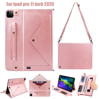 

For iPad Pro 11 inch 2020 Case Leather with Shoulder Strap Envelope Style Tablet Protector Case for iPad Pro 2020 11 Cover Case
